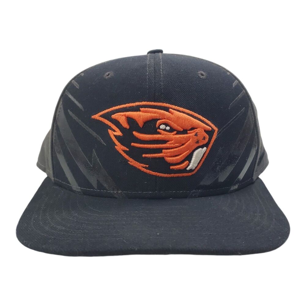 OREGON STATE BEAVERS Hat Cap Adult Black Gray Beaver Logo NIKE Snapback College
